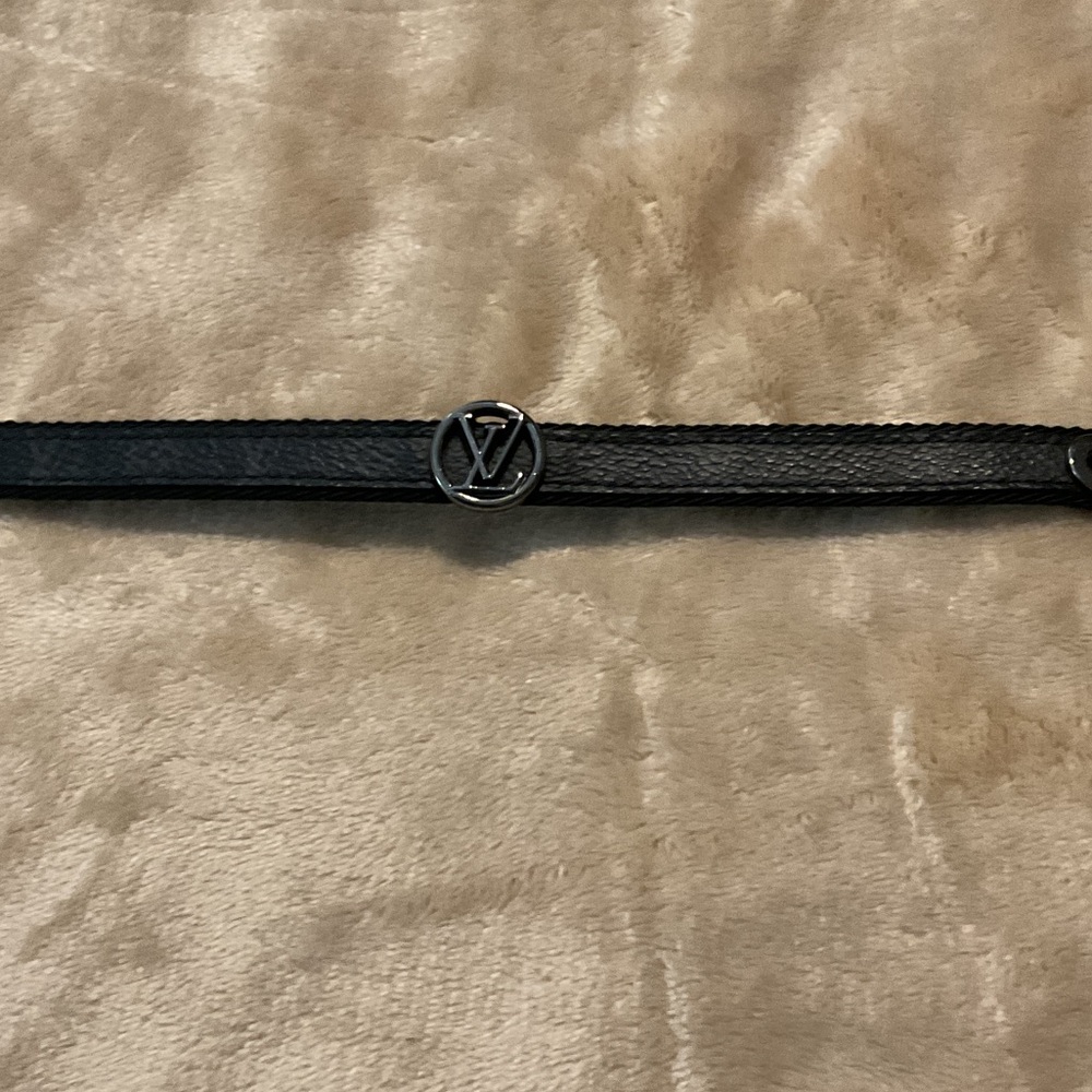 Louis Vuitton Black Leather Bracelet